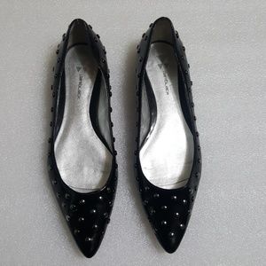 🎈DANIBLACK🎈 Black studded pointy toes size 6M